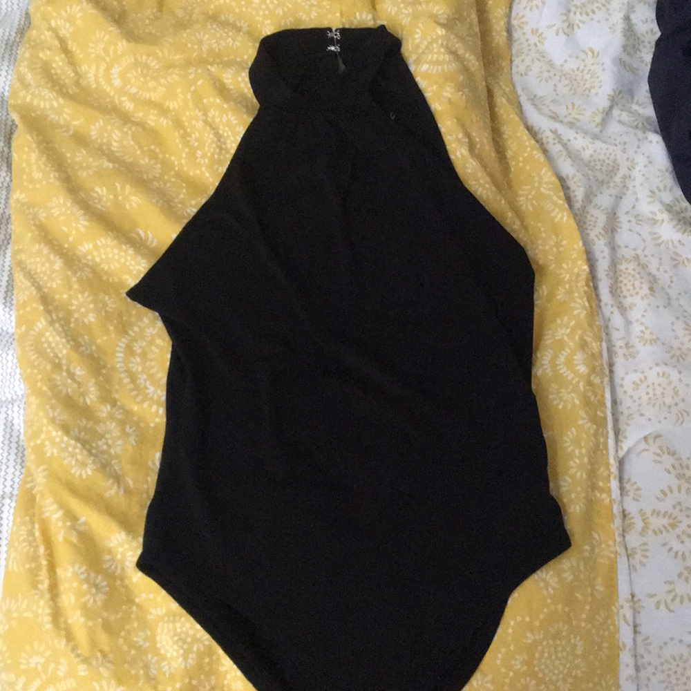 Black high neck bodysuit
